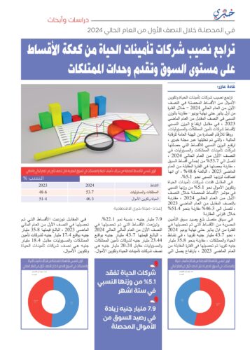 تراجع نصيب شركات تأمينات الحياة من كعكة الأقساط علي مستوي السوق وتقدم وحدات الممتلكات
